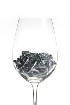 chain in a glass