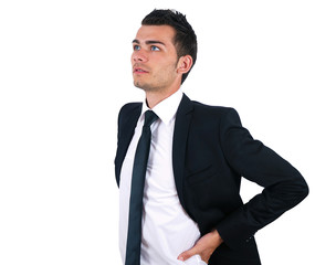 Isolated business man