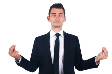 Isolated business man