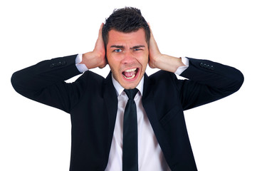 Isolated business man