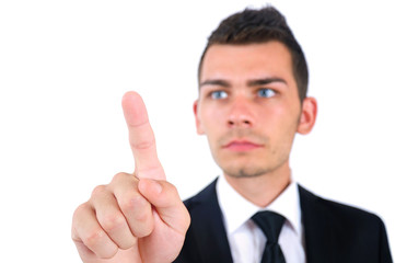 Business man touching