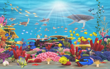 Naklejka premium Underwater Paradise