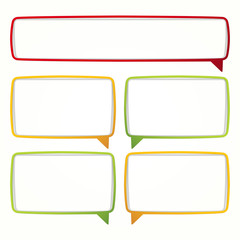 Colorful speech bubble frames.