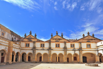 The courtyard, surrounded by a fine building