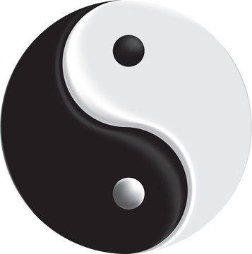 vector sign ying yang mesh
