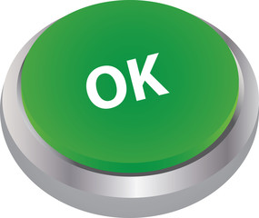 vector green button ok