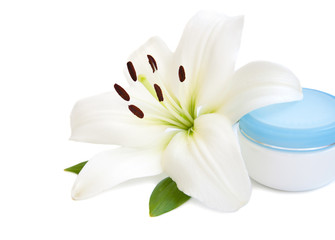 white lilly and moistening cream