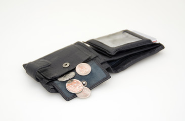 Black wallet for money