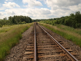 Obraz premium Rail road walker