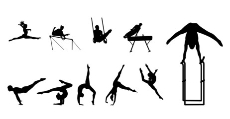 Obraz na płótnie Canvas Gimnastycy