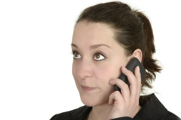 Business Frau telefoniert mit Smartphone