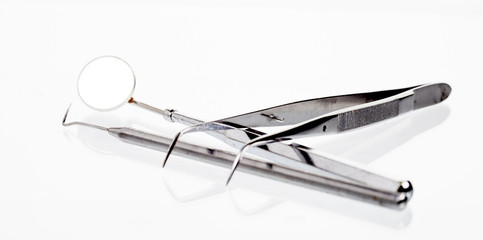 Dental equipment isolated on white background