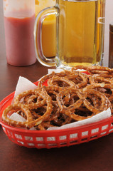 Pretzels with beer