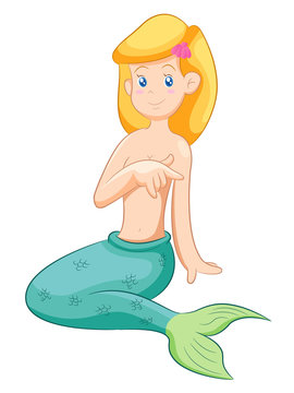 Cute mermaid vector