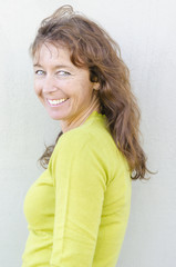 happy smiling mature woman.