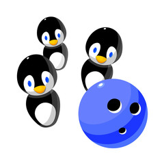 vector icon bowling