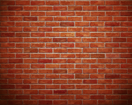 Red brick wall background. © graphixmania