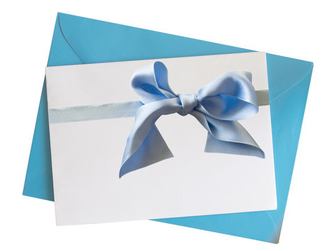 blue noe with ribbon