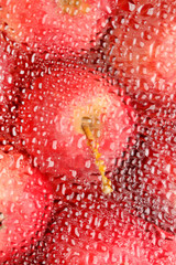 background with fresh red apples