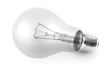 Light Bulb on a white