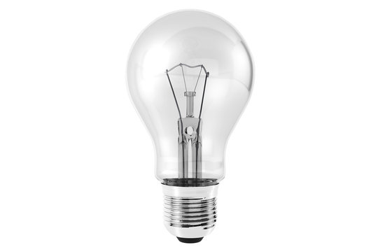 Light Bulb on a white