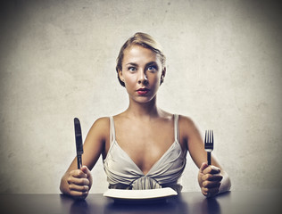 Hungry woman