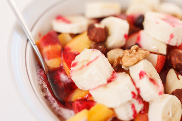fresh muesli with fruits