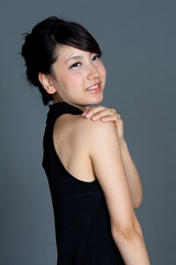 Beautiful elegant woman. Portrait of asian.