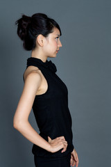 Fototapeta premium Beautiful elegant woman. Portrait of asian.