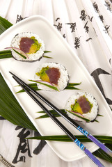 sushi maki set - obrazy, fototapety, plakaty