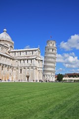 Pisa, Piazza dei miracoli, with the leaning tower.