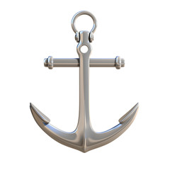 3d anchor on white background © koya979