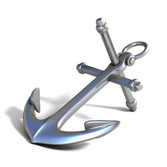 3d anchor on white background © koya979