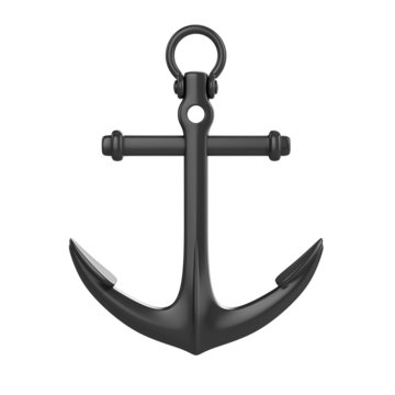 3d anchor on white background