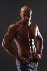 Fototapeta na wymiar Muscular male bodybuilder