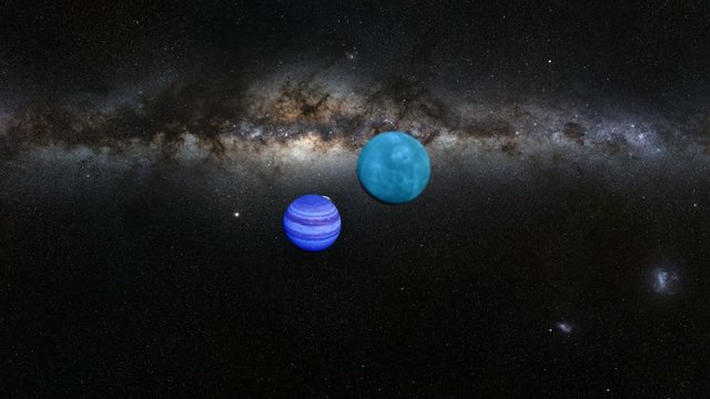 Solar system with milky way galaxy