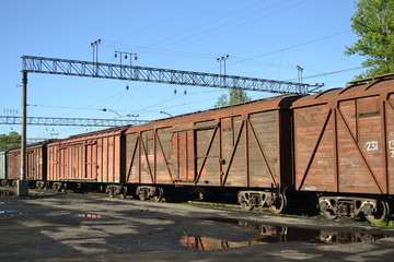 Fototapeta na wymiar Cargo train
