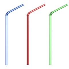 drinking straw isolated on white