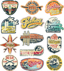 Fototapeta California vintage stickers grunge collection obraz