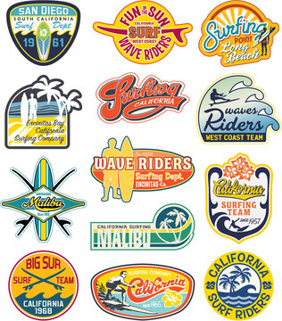 California vintage stickers collection