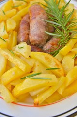 salsicce e patate al forno