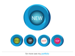 Button - Sign-Symbol-Vector - New,Sold,Hot,Sale