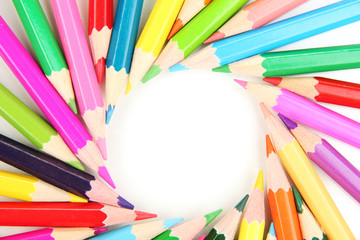 Color pencils isolated on white