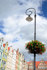 Lantern decoration with Gdansk city background