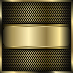 mesh background label gold 3
