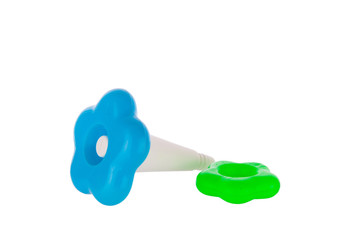 Colorful plastic toy pyramid