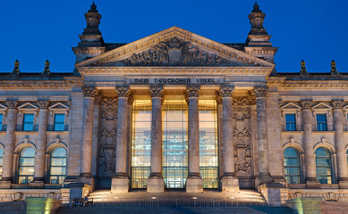 Naklejka premium Entrance to the Reichstag in Berlin