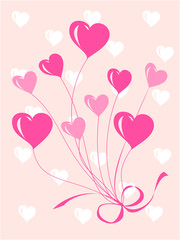 Naklejka na ściany i meble Greeting or invitation card with heart