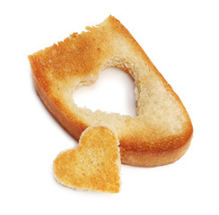 heart bread toast