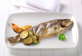 Oven baked trout